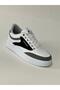 White Lace-Up Detail White Sole Stylish Casual Sneaker - 6