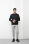 Wick Patterned Crew Neck Sweater - 3