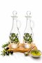 Glass Oil Pot and Vinegar Pot Set with Bamboo Base, 2-Piece Glass Oil Bottle 500 ml - 3