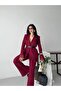 Belted Lace Detailed Spanish Long Sleeve Blazer Suit - 4