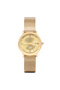 2026 New Simple, Stylish, and Elegant Simulated Steel Strap Metal Women's Wristwatch, Gold