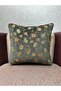 Gobelin Woven Linen Antresite Color Ribbed Throw Pillow Cover 43X43Cm