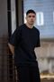 Men's Plain T-Shirt Short Sleeve Crew Neck Regular Fit Comfortable Fit Casual T-Shirt - Black Mariposa Secr