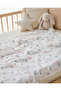 Minora 100% Cotton Muslin Baby Blanket – Multi-Purpose Muslin Blanket - 100 X 100 cm - Eyelash Pattern