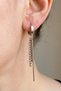 Perforated Bar and Chain Model Tassel Earrings Men's Unisex 316L Steel Earrings 1 Piece