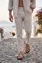 Men's Beige Suede Double Buckle Anatomical Sole Slippers - Comfortable and Stylish with Adjustable Belt for Daily Use - 3