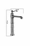 Black Ceramic Patterned High Basin Sink Faucet – Classic Luxury Bathroom Tap - 3