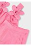Girl's Strappy Trousers Set Pink - 4