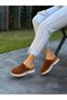 Tan Suede Closed Toe Women's Daily Slippers - 3