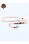 Yellow-Red Special System Tasseled Handcrafted Imame Natural Cultured Pearl Stone Prayer Beads 201025525