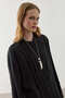 Drawstring Draped Trousers Set Black - 8