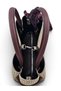 Brown, Wicker Look, Tulip Model, Scarf, Puppy, Cross Strap, Women's Hand and Shoulder Bag - 6