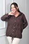 Women's Hooded Buttoned Front Jacket with Pockets and Brode Scallop Embroidery in Italian Cotton - 3