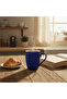 Royal Blue Matte Ceramic Coffee Mug – 400 ml | Elegant Two-Tone Design - 2