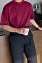 Men's Oversize T-Shirt Cotton Fabric Crew Neck Comfortable Fit T-Shirt - 3