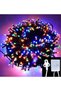 عقد لمبات أضواء زينة رمضان والعيد، سلسلة أضواء ملونة، 16 متر، 250 LED RGB، 220 فولت