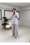 Summer Sports Suit with Stitching Detail in Gray - 4