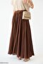 Women's Premium Linen Skirt with Straw Belt - 3