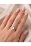 Petalisse White Flower Motif Zircon Stone Adjustable Ring - 2