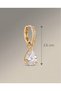 Auremisa Zircon Drop Stone Dangle Hoop Steel Xuping Earrings - 4