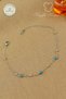 316L Steel Anklet - Blue Evil Eye Beaded Dorica Chain 316L Steel Anklet 20+5cm - 3