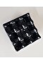 Set of 2 Black Melamine Grill Ashtrays Square Ash Tray Durable for Cafe Balcony Table - 3