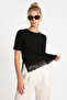Lace Oversize Seasonal Knitwear Blouse Lyy0146 Black - 7