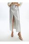 Trendlucky Women's Standard Fit Straight Metallic Skirt with a Difference - 5