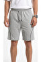 Men's Gray Comfort Shorts with Ribbed Front Pockets and Zippered Back Pocket Detail