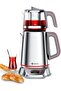 Tea Maker, 2L Kettle and 1L Teapot, Digital Display, 2 Settings, Stainless Steel (ME-TM302) (Steel)|2200W