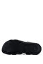 Women's Genuine Leather Black Flat Sandals - 4