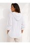 Women's Mesh Detailed Sequined Star Figured Seasonal Jacket Shirt - 3