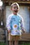 Elephant Patterned Liquid-Proof Long Sleeve Activity and Feeding Bib for 6-24 Months - 3