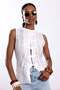 White High Neck Blouse 26Y713 - 2
