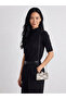 Silver Shk323 Crystal Formed, Metallic Look, Evening Dress, Clutch, Hand and Shoulder Bag - 7