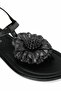26S-8048 Black Women's Flat Sandals - 7