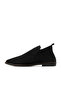 حذاء مسطح أسود من Nubuck للنساء - 3