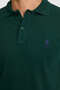 Men's Slim Fit Polo Collar Dark Green Basic T-Shirt 50322304-Vr079 - 6