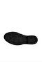Black Leather Women's Wedge Heeled Shoes - 5