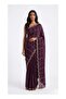 Nool Shahi Pinstripe Designer Saree with Unstitched Blouse Material