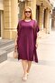 Plus Size Purple Dress with Tulle Detail - 3
