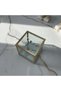 Square Glass Jar with Lid & Gold Metal Border | 15×15 cm - 3