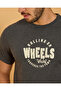 Men Charcoal Printed T-Shirt - 4