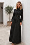 Belted Polka Dot Dress B2613 Black - 2
