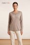 Women's Mink Column Flower Pattern Collar and Sleeves Embroidered, Stoned Mother Combed Cotton Blouse
