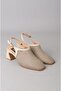 Select 2635 genuine leather heel women's shoe (heel height: 7 cm) beige - 4