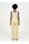 Women's High Waist Striped Relaxed Fit Pocket Pants Elastic Casual Trousers - 5