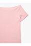 Asymmetrical Off-Shoulder Short Sleeve Modal T-Shirt - 3