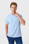 Relaxed fit printed blue crew neck t-shirt - 3