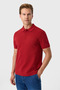 Regular fit red polo collar t-shirt - 4